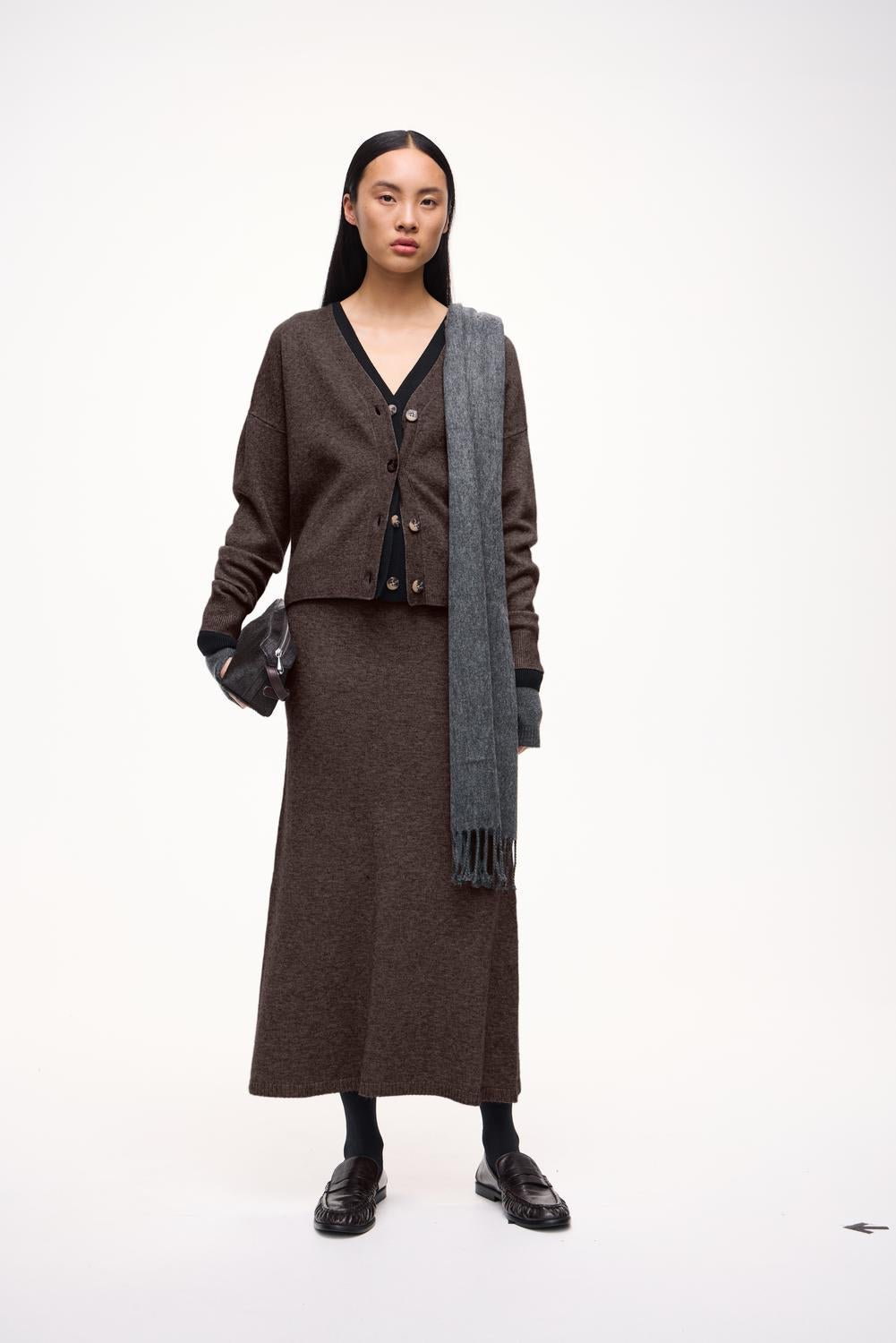 VIRIL Long Skirt - Coffee Bean - VERO MODA & VILA Bergvik